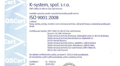 ISO 9001:2008 ksystem